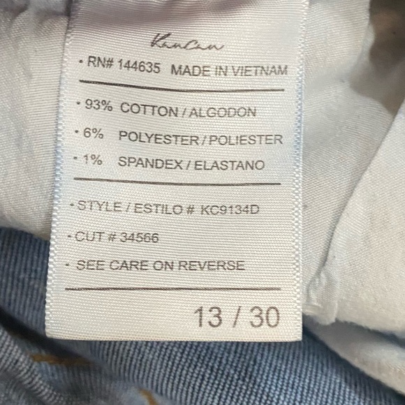 KanCaN Estilo Dark Wash Distressed High Rise Skinny Jeans | Women’s Size 13/30 - Picture 6 of 7